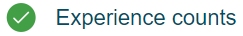 experience counts